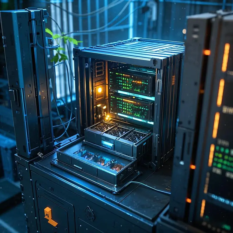 仮想通貨コンテナコンピュータルーム用パイプ